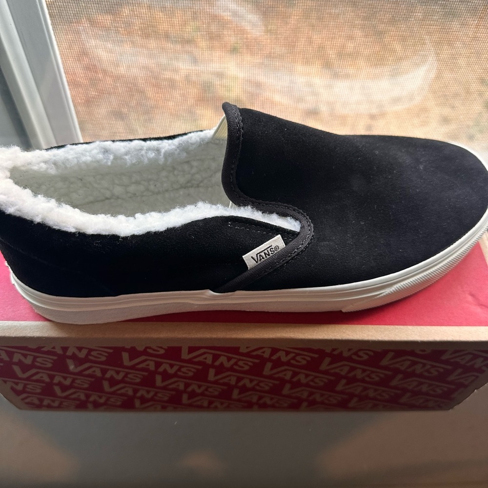 Fleece lined Slip-on Vans